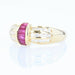 Ring 57 Calibrated ruby ​​diamond bangle ring 58 Facettes 21-832