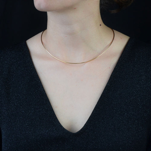 Collier Collier torque en or jaune 58 Facettes 22-002