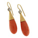 Earrings Yellow gold coral diamond dangling earrings 58 Facettes G3418