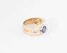 Ring Yellow gold sapphire and diamond ring 58 Facettes 0