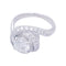 Bague 51 Solitaire Cartier, "Trinity Ruban", platine et diamants. 58 Facettes 32710