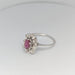 Marguerite Ring in white gold, diamonds and rubies 58 Facettes 16115