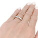 Bague 50 Alliance demi-tour or blanc, diamants. 58 Facettes 31589