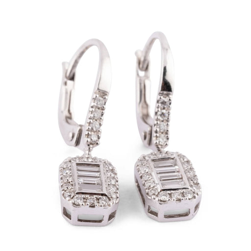 Boucles d'oreilles Boucles d'oreilles en or gris et diamant 58 Facettes 0