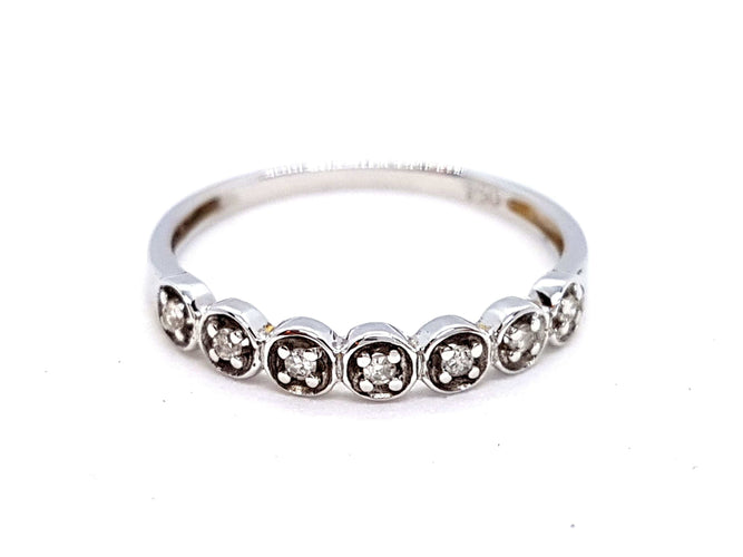 Bague 53 Bague Alliance Or blanc Diamant 58 Facettes 05657CD