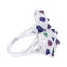 Ring 55 Cartier ring, “Caresse d’Orchidées”, white gold, diamonds, colored stones. 58 Facettes 33024