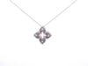 Collier collier roberto  pendentif flower en or blanc 18k 3.4gr 4 diamants 58 Facettes 249469