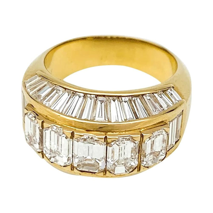 Bague 54 Bague pavage en or jaune et diamants. 58 Facettes 31848