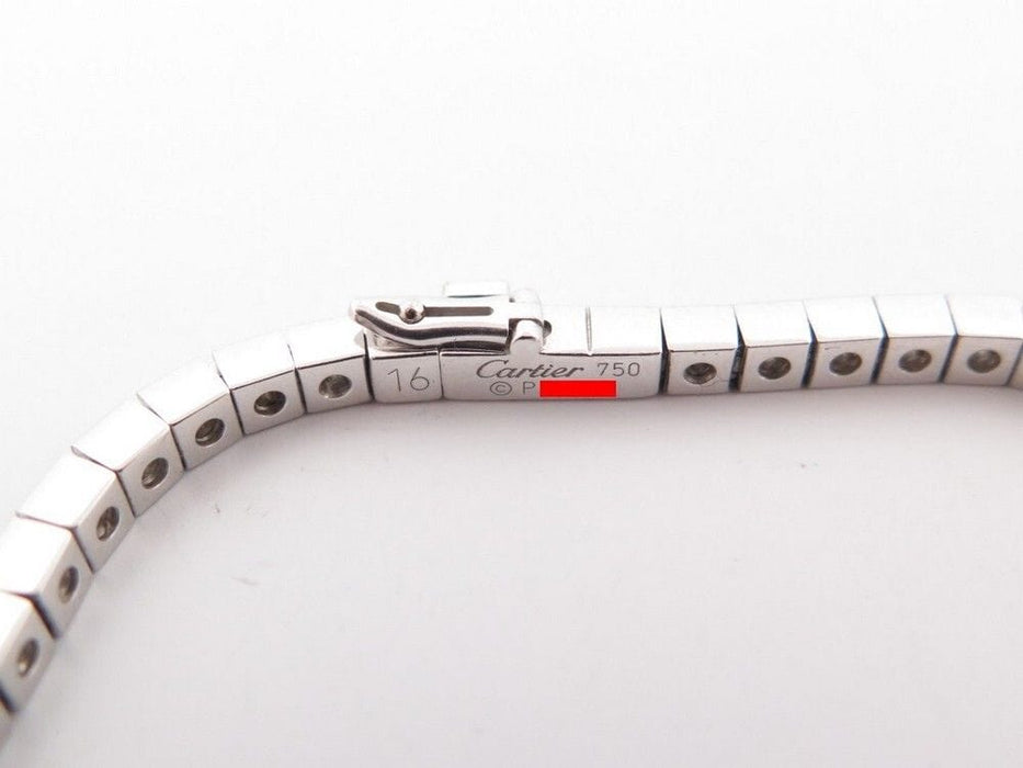 Bracelet CARTIER - Bracelet "Lanière" Or Blanc et Diamants 58 Facettes 247526
