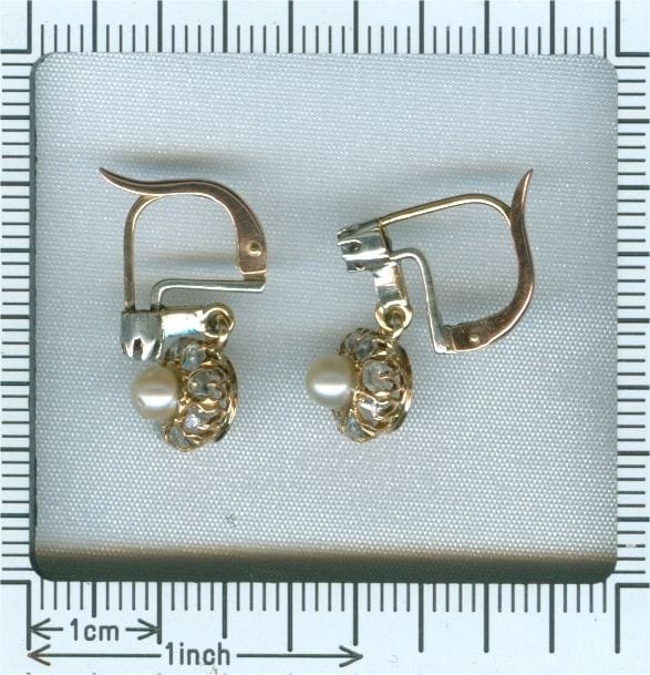 Boucles d'oreilles Boucles d'oreilles, diamants et perles 58 Facettes 19015-0020