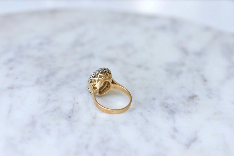 Bague Bague Art Déco citrine entourage diamants 58 Facettes