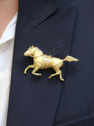 Broche Broche cheval diamants 58 Facettes J81