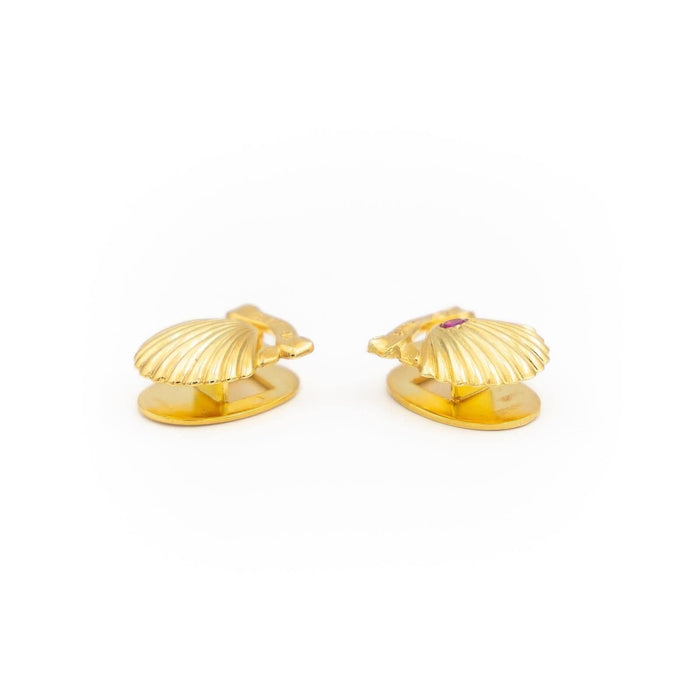 Boutons de manchette Cartier Boutons de manchette Shell Vermeil 58 Facettes 1639179CN