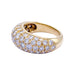 Ring 46 Yellow gold bangle ring, diamonds. 58 Facettes 32328