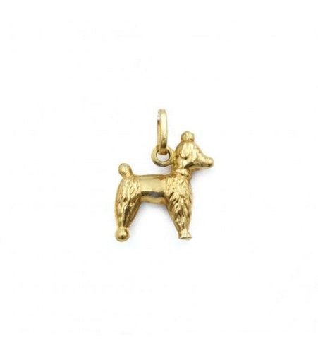 Pendentif 14 mm x 12 mm / Jaune / Or 750 Pendentif Charm's Chien 58 Facettes 220153R