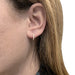 Earrings Pair of small hoop earrings in pink gold, diamonds. 58 Facettes 32665