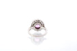 Ring 50 Platinum Ring Pink Sapphire Diamonds 58 Facettes 25455dv