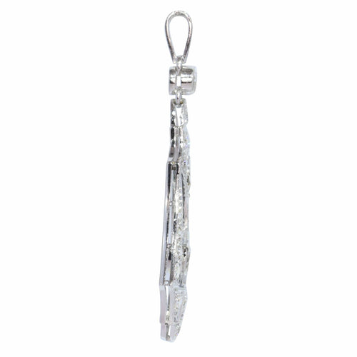 Pendentif Pendentif diamant platine vintage des années 1930 58 Facettes 24002-0098