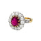 Bague 49 Bague Pompadour or jaune et platine, rubis Birman, diamants. 58 Facettes 30770