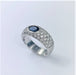 Bague Bague Or Blanc avec Saphir Ovale et Diamant 58 Facettes 20400000560