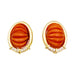 Earrings Yellow gold, coral and diamond clip-on earrings. 58 Facettes 33062