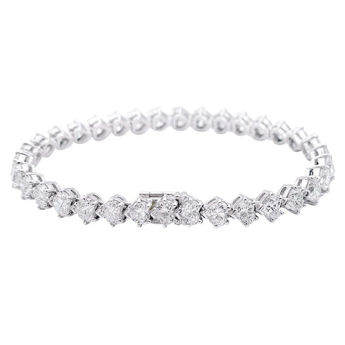 Bracelet Bracelet Dubail Paris, diamants coeurs, platine. 58 Facettes 33141