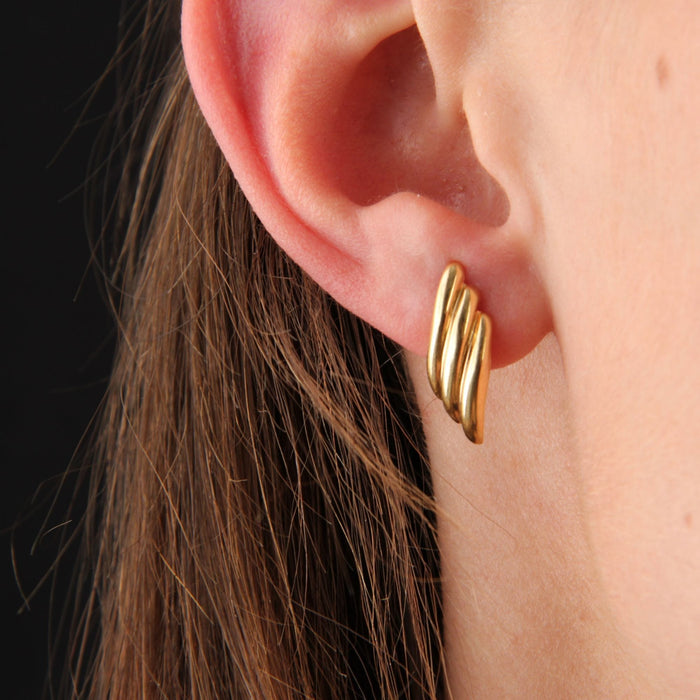 Boucles d'oreilles Puces d'oreilles or jaune d'occasion 58 Facettes CVBO16