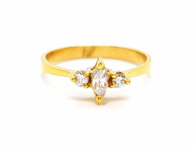 Bague 55 Bague Or jaune Diamant 58 Facettes 06320CD