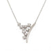 White gold diamond cluster necklace 58 Facettes