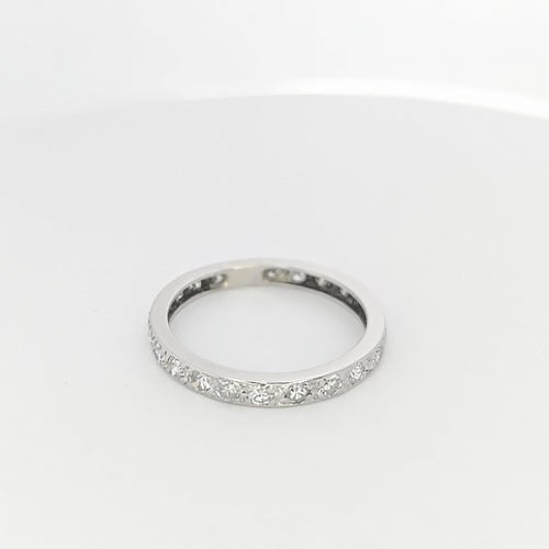 Bague Alliance en platine et diamants 58 Facettes 25378