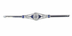 Brooch Art Deco bar brooch with diamonds and sapphires 58 Facettes 22075-0186