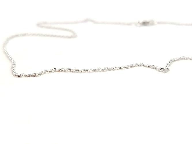 Collier Collier Chaînette Or blanc 58 Facettes 716805RV