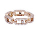 Ring 52 Messika ring, “Move Link Multi Pavé”, pink gold, diamonds. 58 Facettes 33485