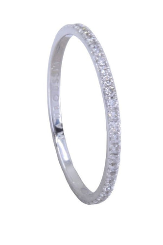 Bague 54 MAUBOUSSIN - alliance en or blanc, diamants 58 Facettes 065301