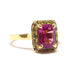 Ring Pink & green sapphires ring yellow gold 58 Facettes