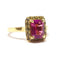 Bague Bague saphirs rose & vert or jaune 58 Facettes