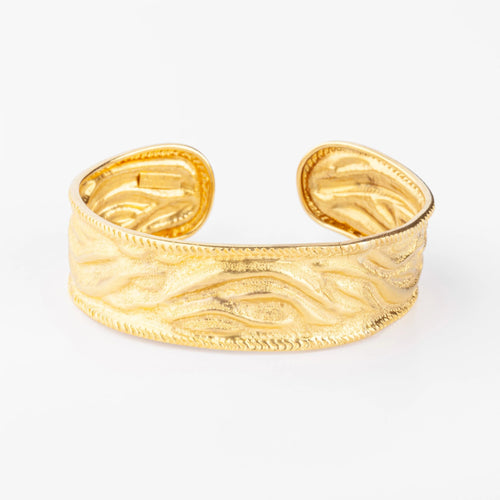 Bracelet Bracelet jonc or jaune du créateur Ilias Lalaounis texturé 58 Facettes