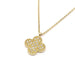 Necklace Yellow gold diamond paving clover necklace 58 Facettes