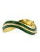 Fred bracelet - Green enamel and yellow gold bangle bracelet 58 Facettes