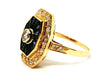 Ring 55 Art Deco Ring Yellow Gold Diamond 58 Facettes 1751506CN