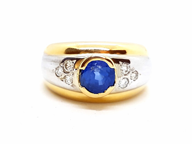 Bague 55 Bague Or jaune Saphir 58 Facettes 06496CD