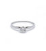 Ring 53 / White/Grey / 750‰ Gold Solitaire Diamond Ring 0.36 carat 58 Facettes 210034R