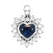 Sapphire and Diamond Heart Pendant Pendant 58 Facettes 64700156