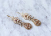 Earrings Drop, pearl and ruby ​​earrings in pink gold 58 Facettes