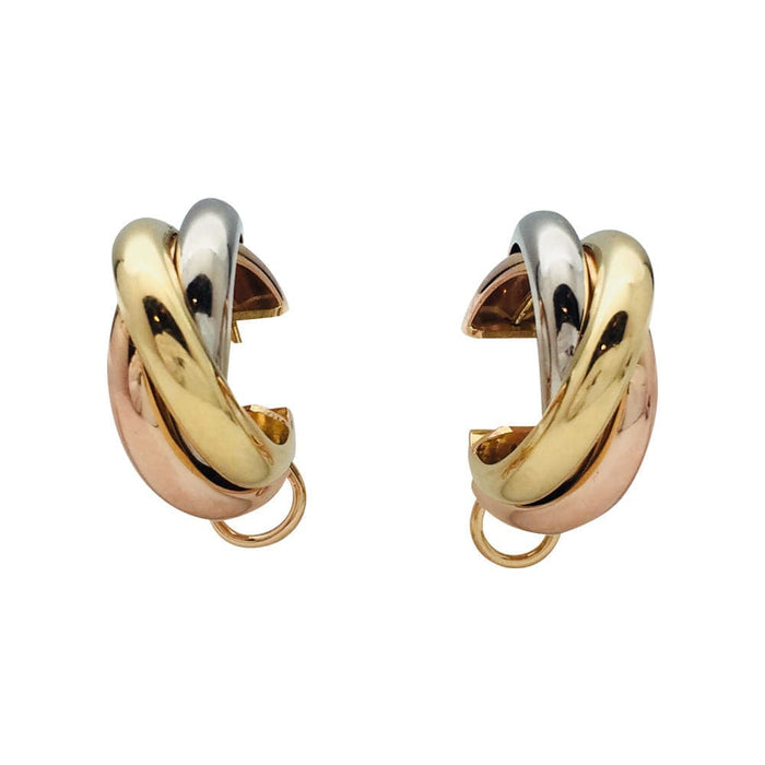 Boucles d'oreilles Boucles d'oreilles Cartier, "Trinity", trois ors, grand modèle 58 Facettes 30797
