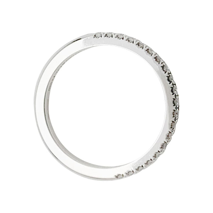 Bague 49 Alliance Tiffany & Co.,"Eternité demi-cercle", platine et diamants. 58 Facettes 31202