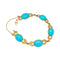 Bracelet Bracelet en or jaune, turquoises. 58 Facettes 31468