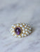 Amethyst and pearl bangle ring on gold 58 Facettes