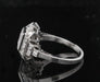Ring 53.5 Art Deco geometric ring in platinum and brilliants 58 Facettes