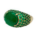 Ring 53 Bangle ring in yellow gold, tsavorites and jadeite. 58 Facettes 31710